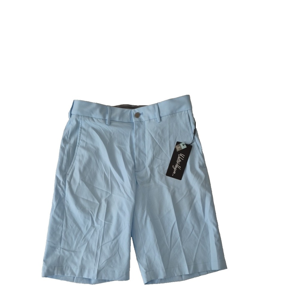 Walter Hagen Shorts Mens 30 Lt Blue Perfect 11 Flat front Stretch 10" NEW